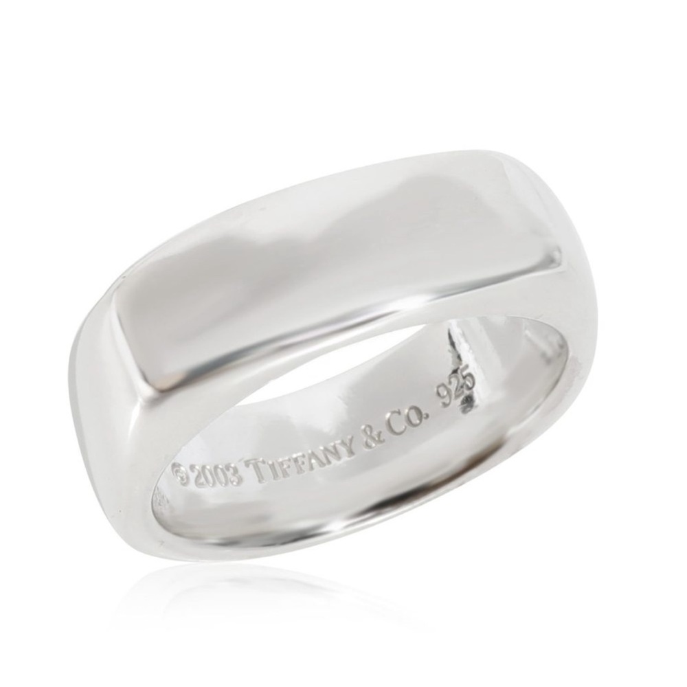 Tiffany Square Cushion Sterling Silver Ring size 6